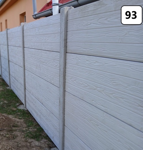 betonove ploty - vzor č. 93 - jednostranný, vibroliaty
